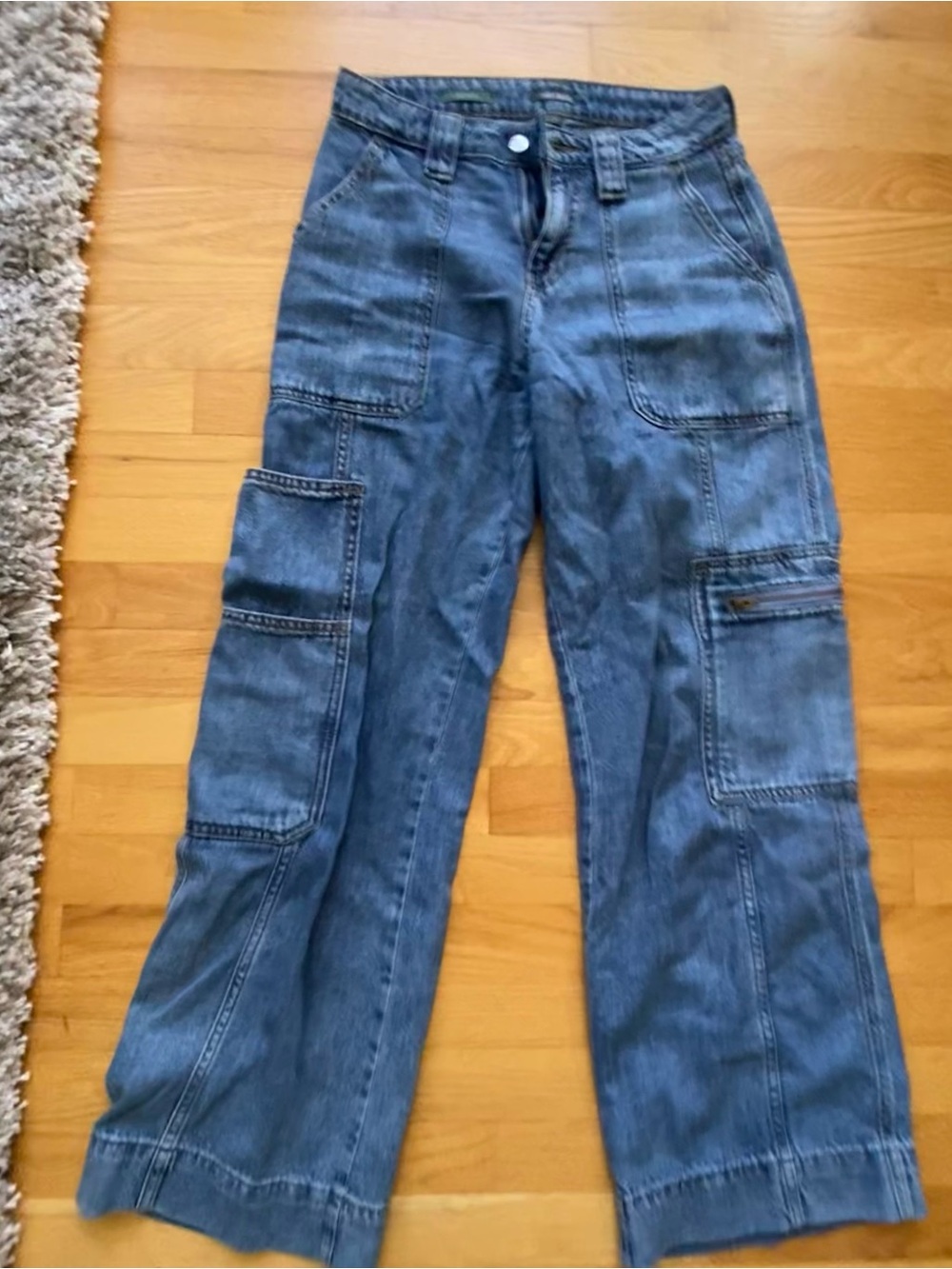 wild fable denim cargo jeans in medium blue